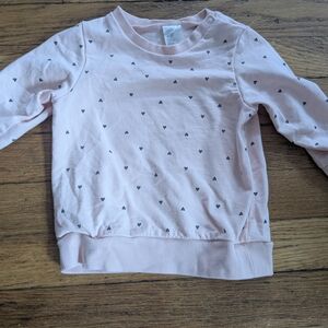 ⭐$7 WHEN BUNDLED⭐H&M Light Pink Heart Print Kids Sweatshirt
